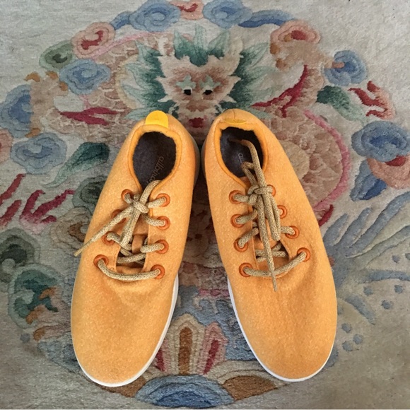 Allbirds Wool Runner Shoes Sol Bright Yellow Orange Color LIMITED EDITION Sz 9 - Picture 9 of 11